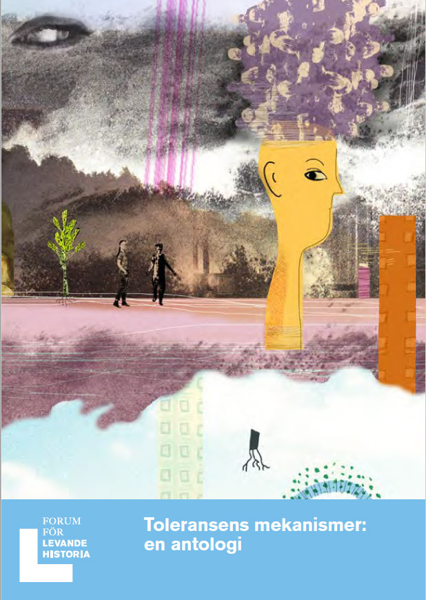 Grafiskt omslag med ett gult huvud.